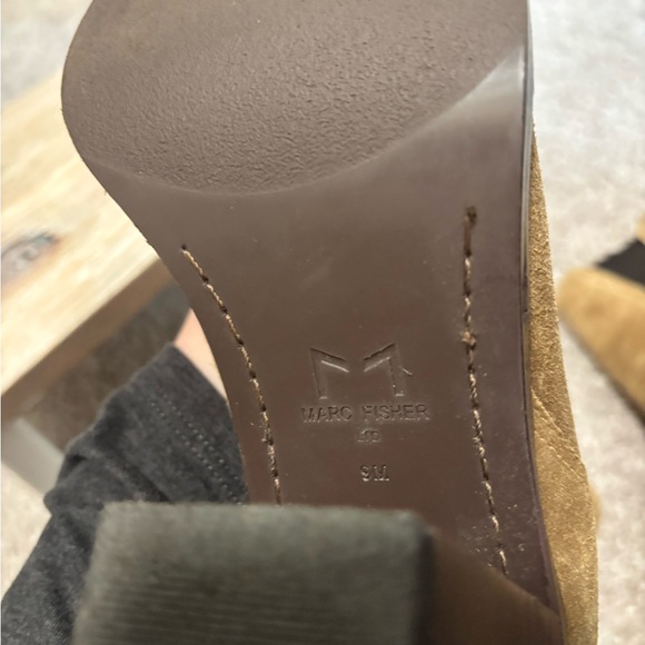 Marc Fisher Camel Suede Heeled Boots - Picture 11 of 11